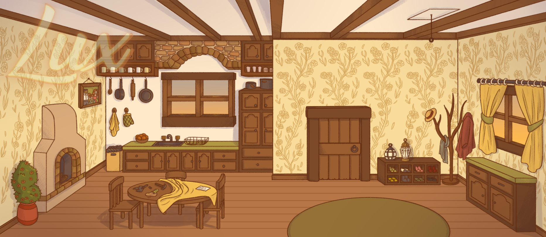 Lou's house interior LUX, 2024