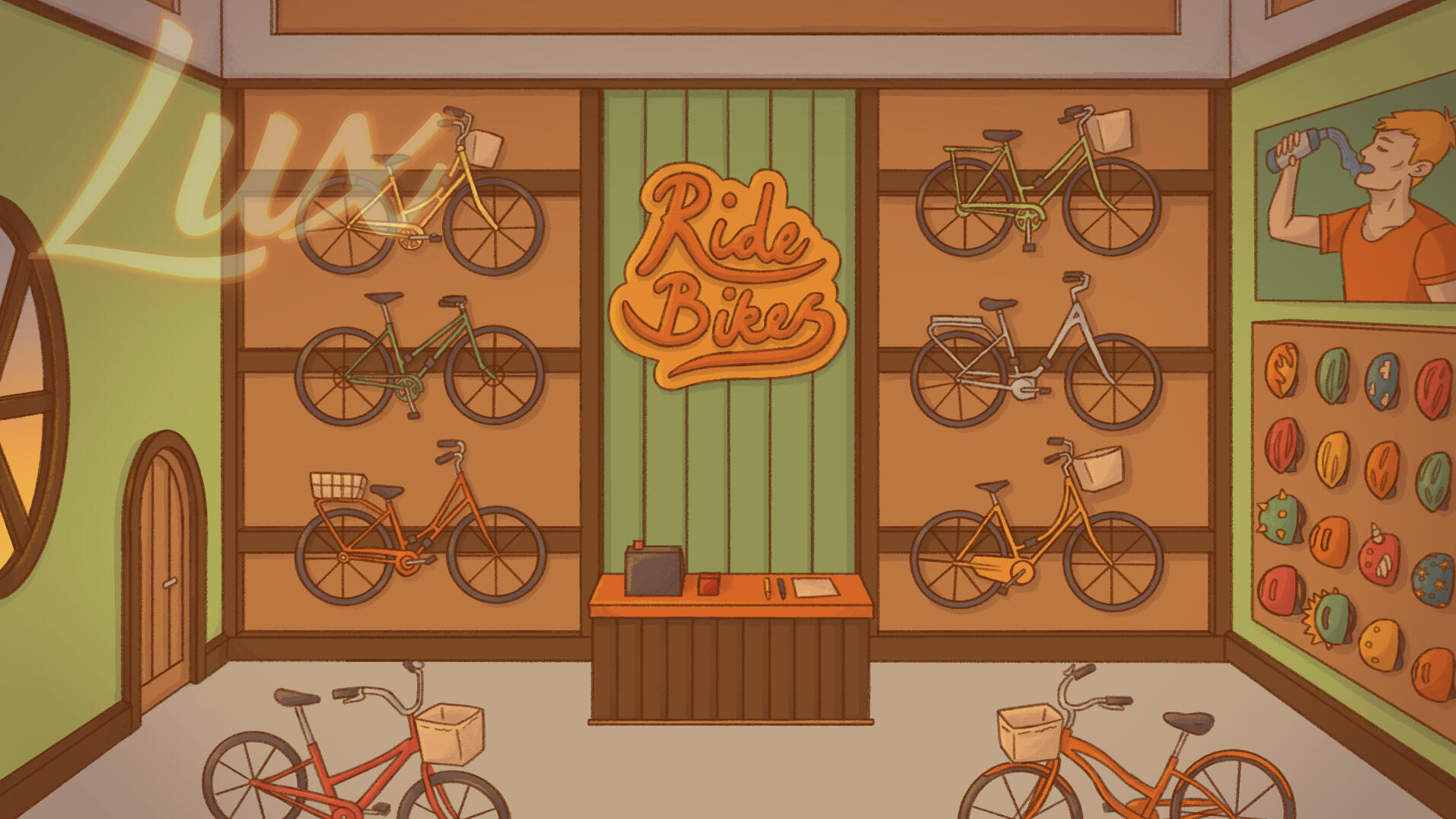 Bike shop interior LUX, 2024